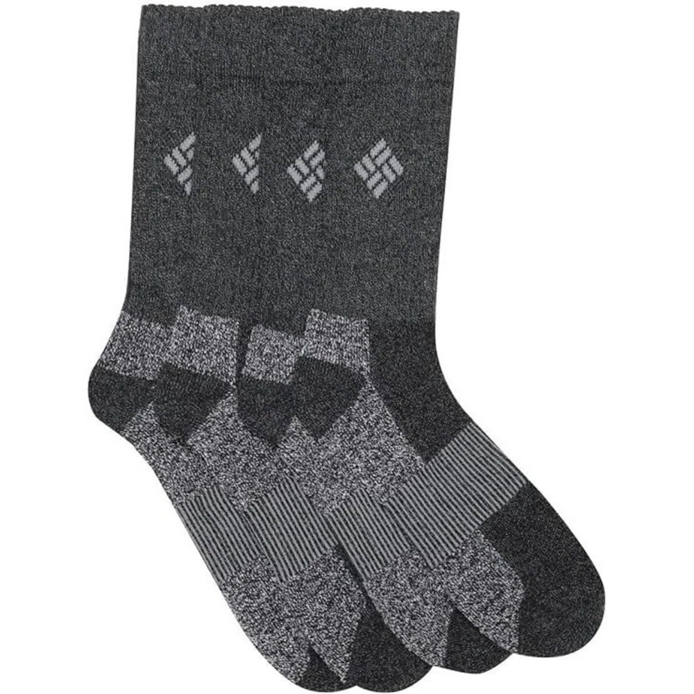 Columbia Men's 8 Pairs Moisture Control Crew Socks Black/Gray Sz‎ 6-12 - NWT